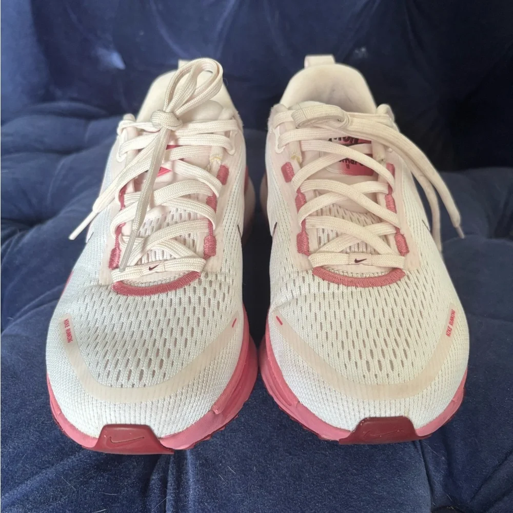 Nike Women’s Pink and White Vomero ZoomX Running Sneakers